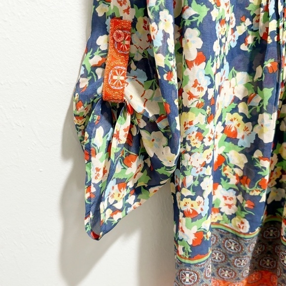 DANIEL RAINN Women’s Multicolor Floral Geometric Print Chiffon Blouse Size M - Picture 5 of 9